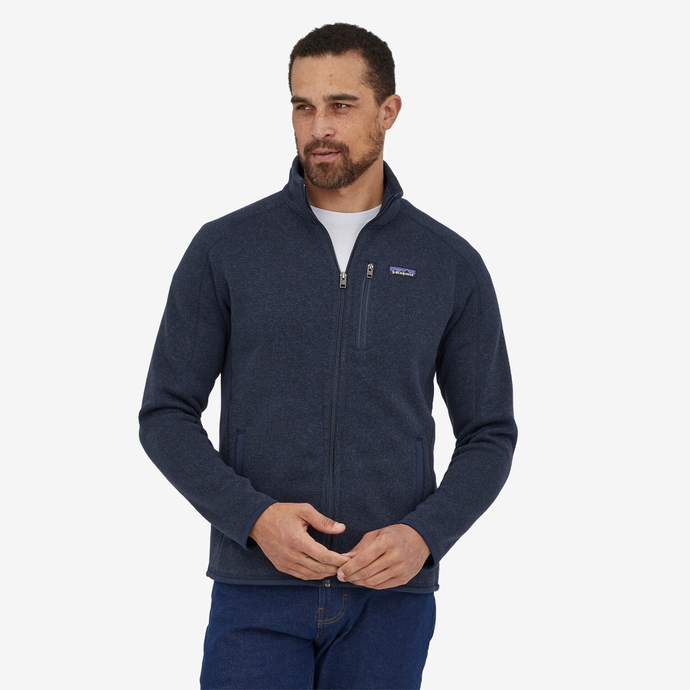 Patagonia Men’s Navy Blue Better Sweater Full Zip Fleece Jacket Size Medium